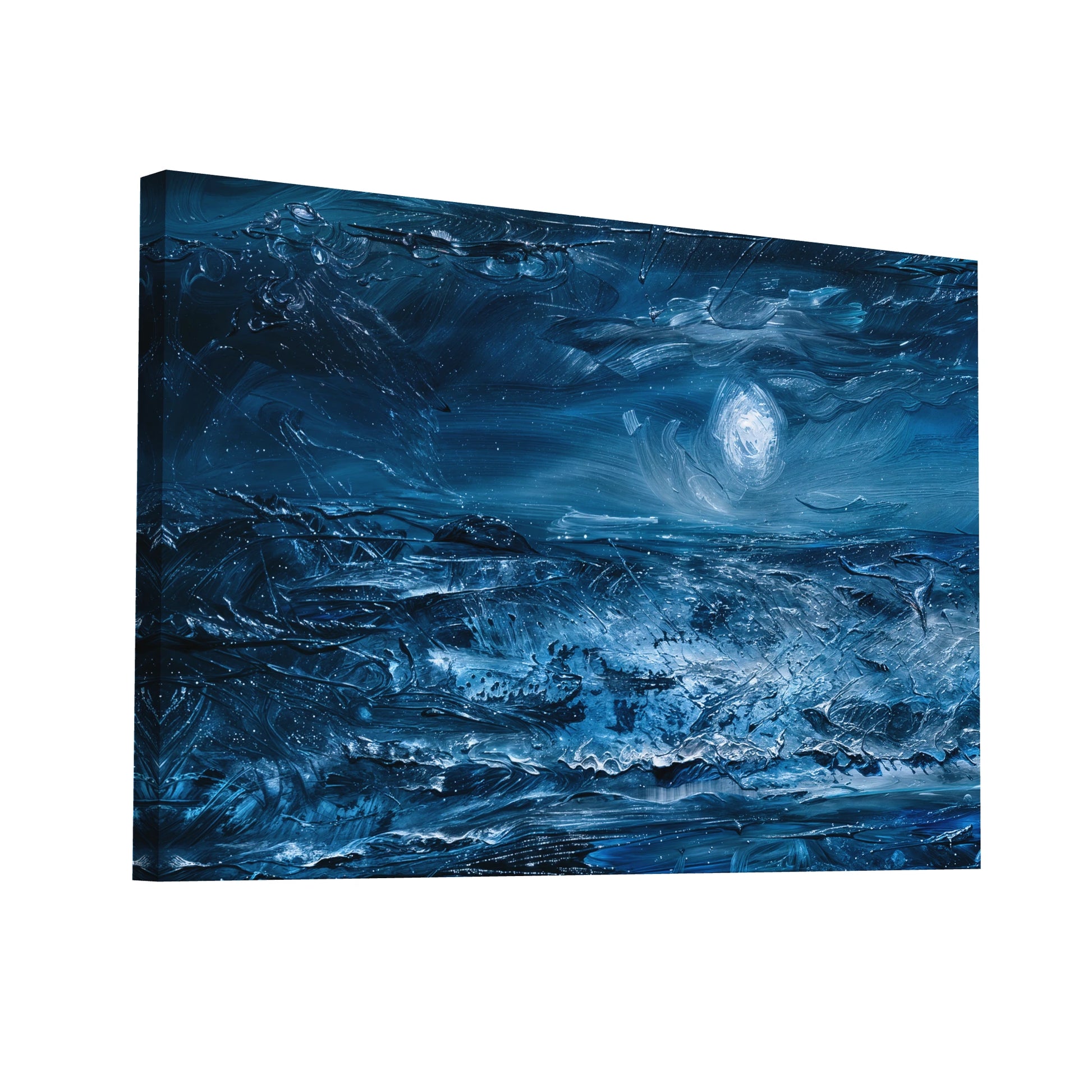 Product Hero 3D WebP Tableau Abstrait Chambre : Sérénité Nocturne - Art Virtuoso