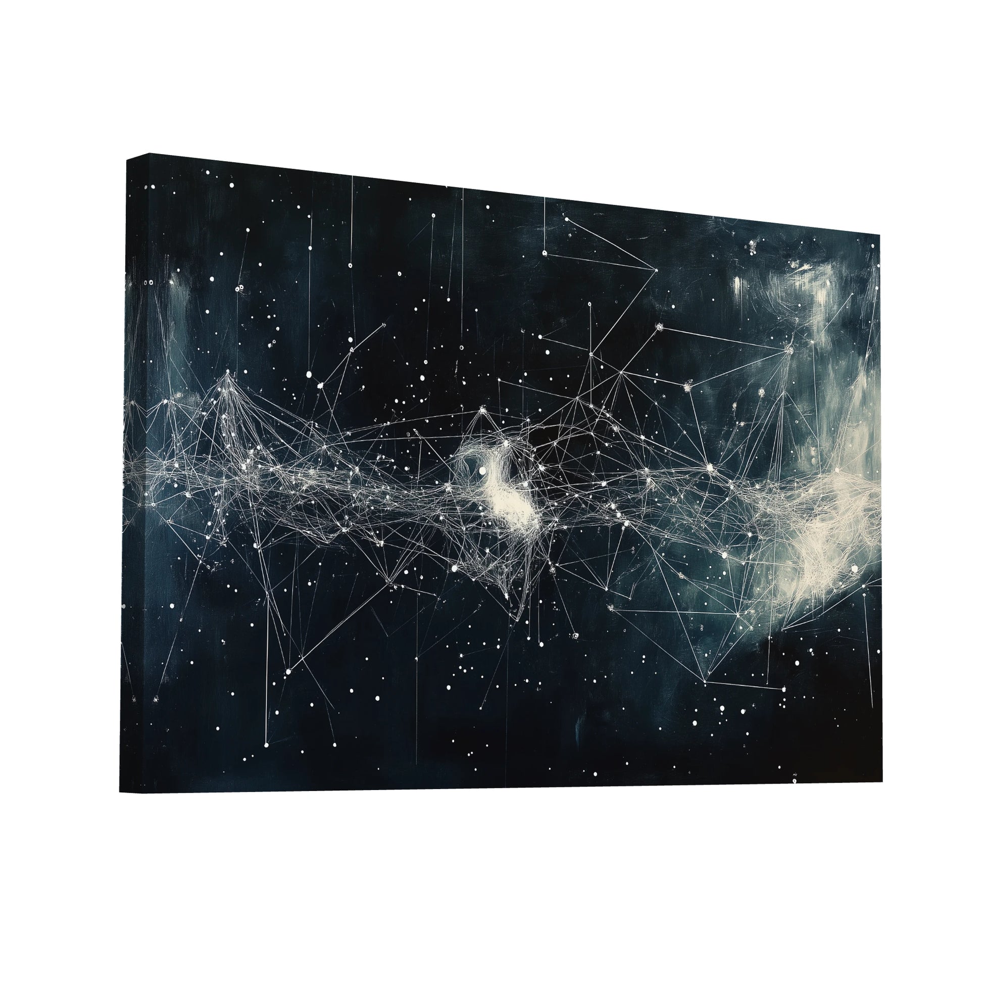 Product Hero 3D WebP Tableau Abstrait Contemporain en Noir et Blanc - Art Virtuoso