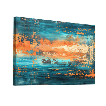 Product Hero 3D WebP Tableau Abstrait Coucher de Soleil - Art Virtuoso