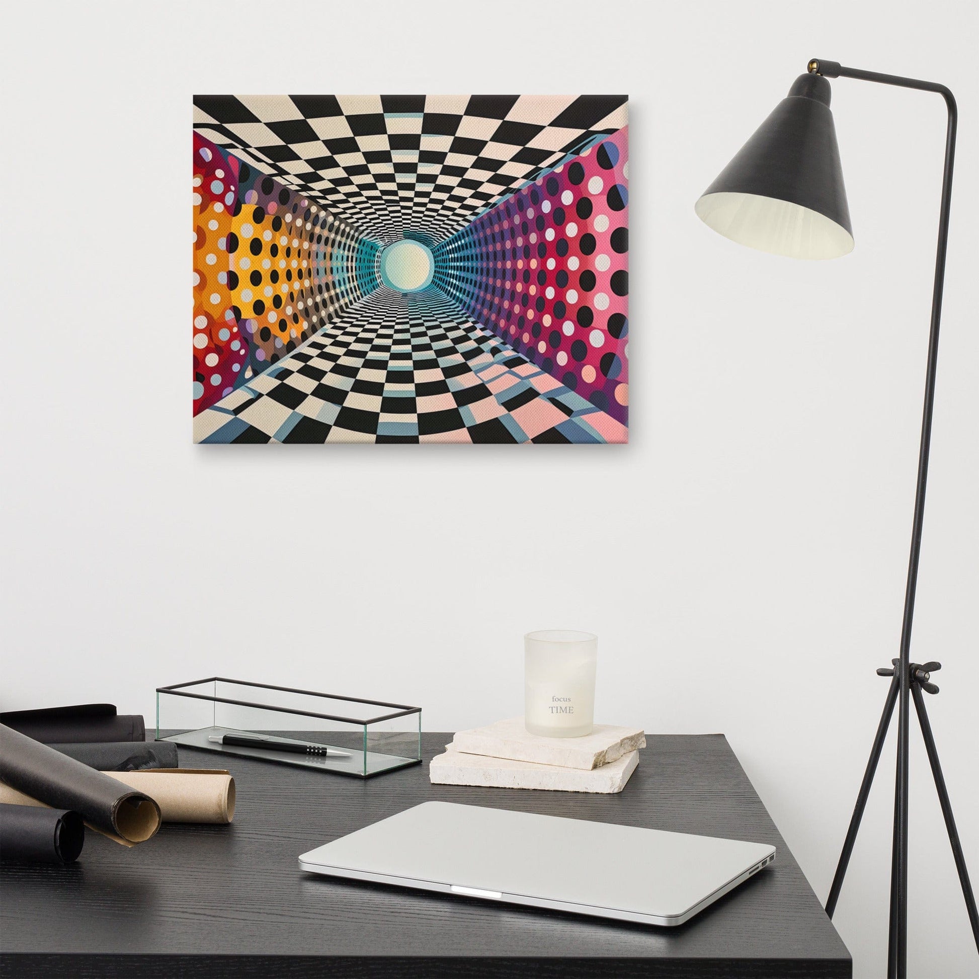 Tableau Abstrait Design Contemporain - Op Art  Art Virtuoso   