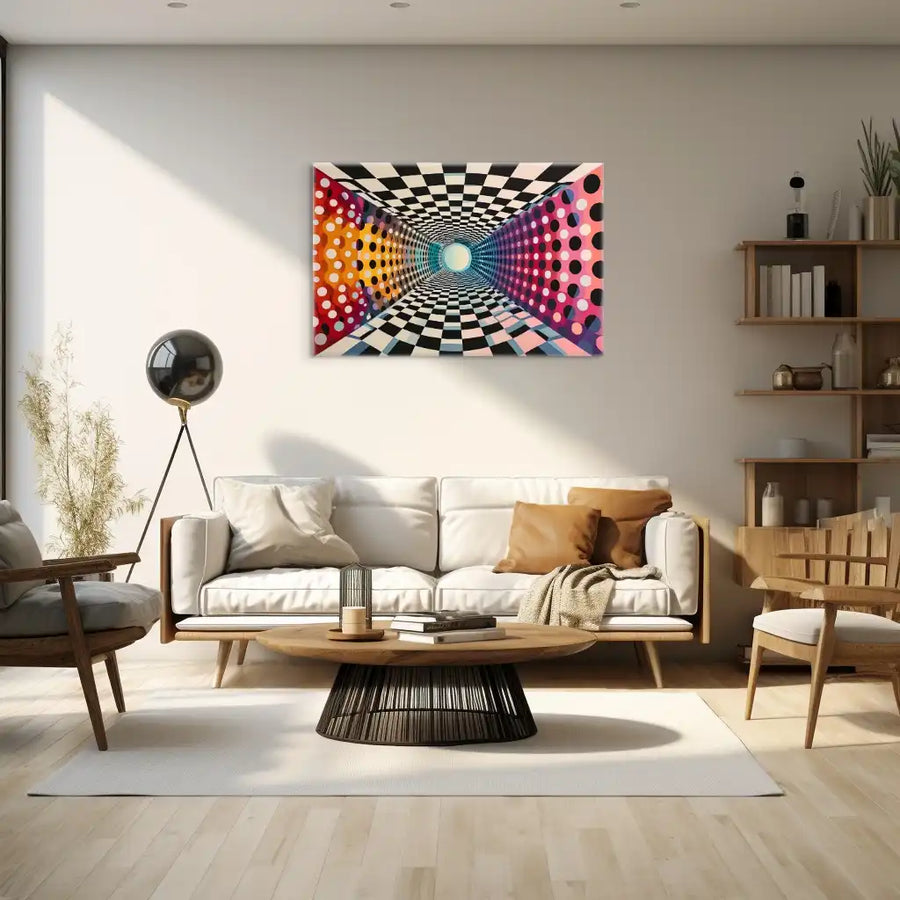 Tableau Abstrait Design Contemporain - Op Art