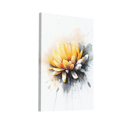 Product Hero 3D WebP Tableau Abstrait - Fleur Jaune - Art Virtuoso