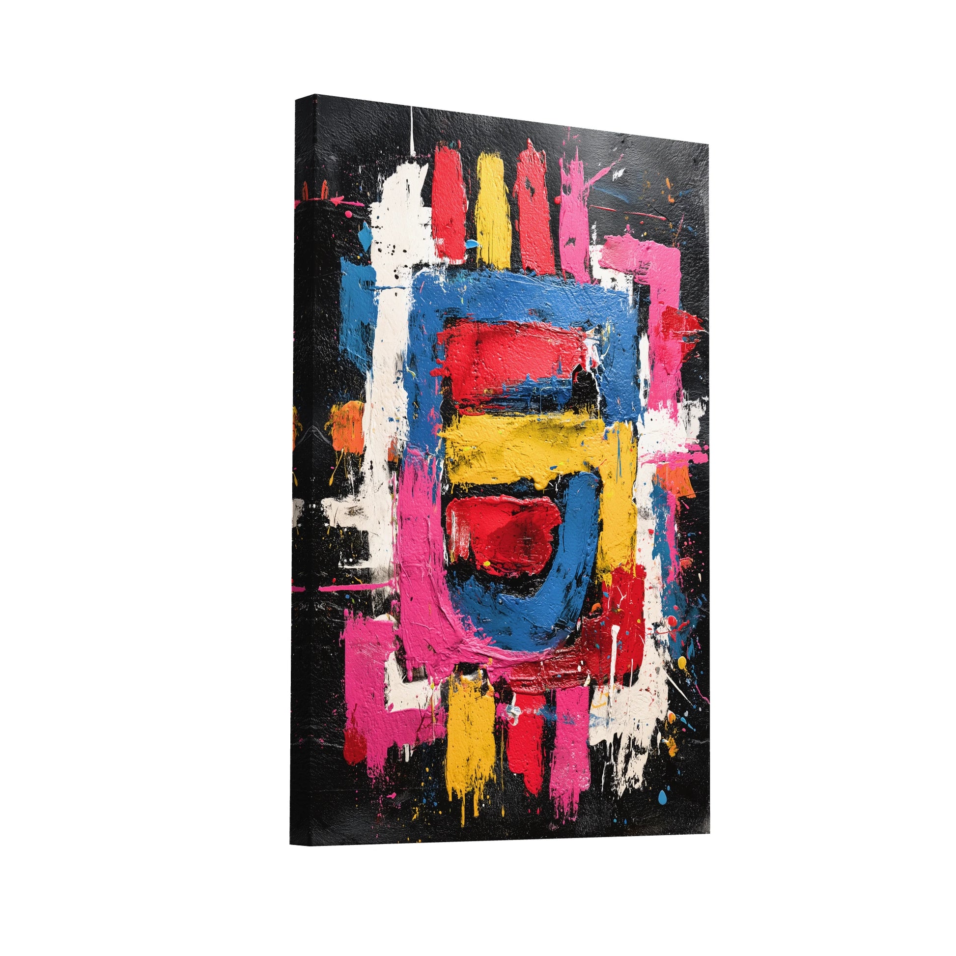 Product Hero 3D WebP Tableau Abstrait Fond Noir - Éruption Créative - Art Virtuoso