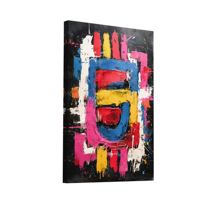 Product Hero 3D WebP Tableau Abstrait Fond Noir - Éruption Créative - Art Virtuoso