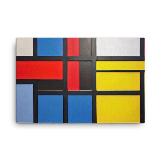 Tableau Abstrait Géométrique Moderne - Style Mondrian