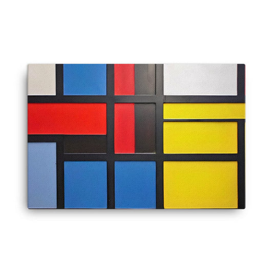 Tableau Abstrait Géométrique Moderne - Style Mondrian  Art Virtuoso XL  