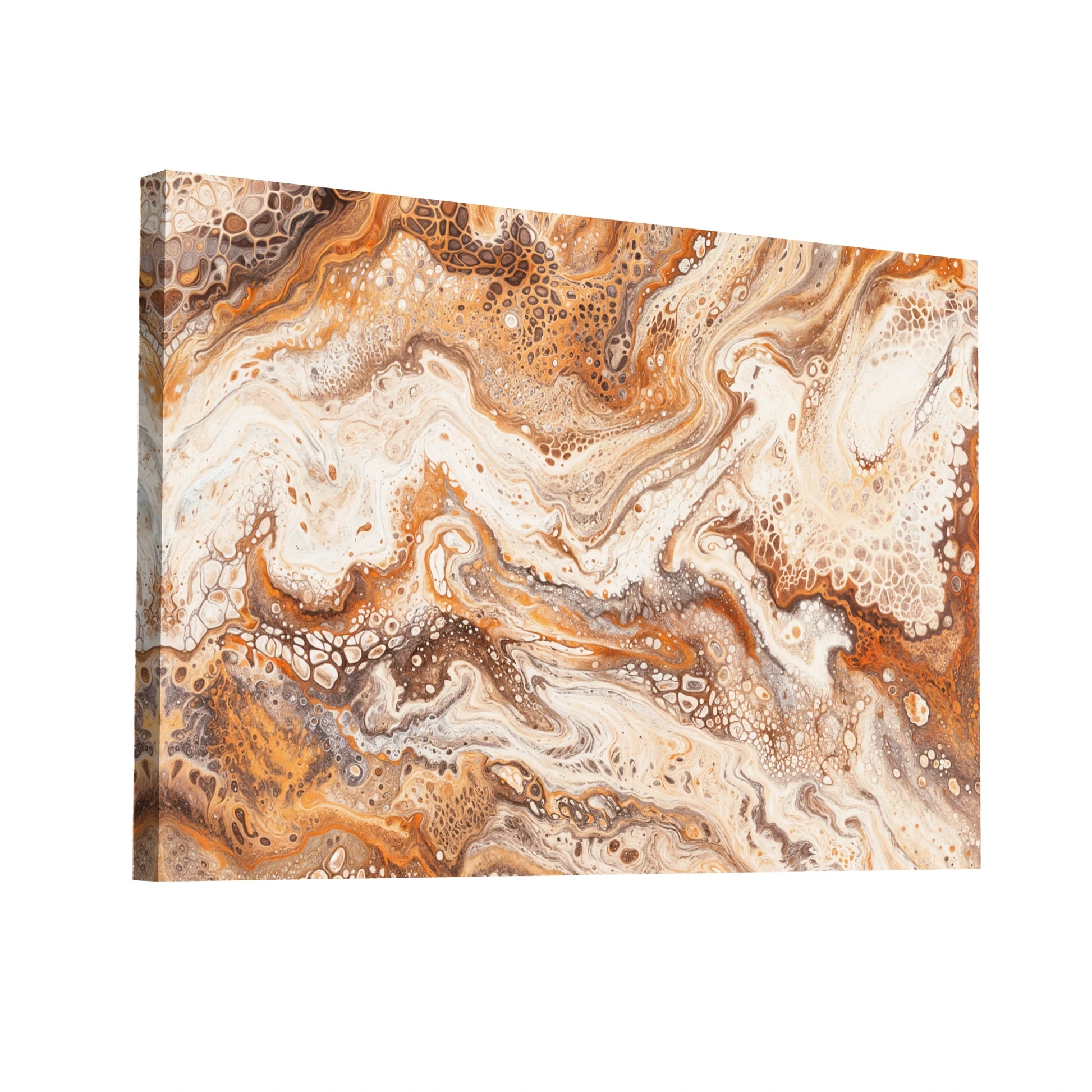 Product Hero 3D WebP Tableau Abstrait Marron Beige - Art Virtuoso