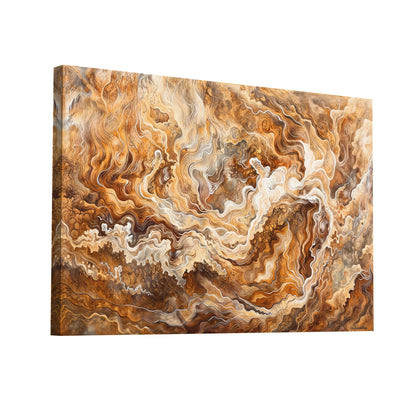 Product Hero 3D WebP Tableau Abstrait Marron - Élégance Tellurique - Art Virtuoso