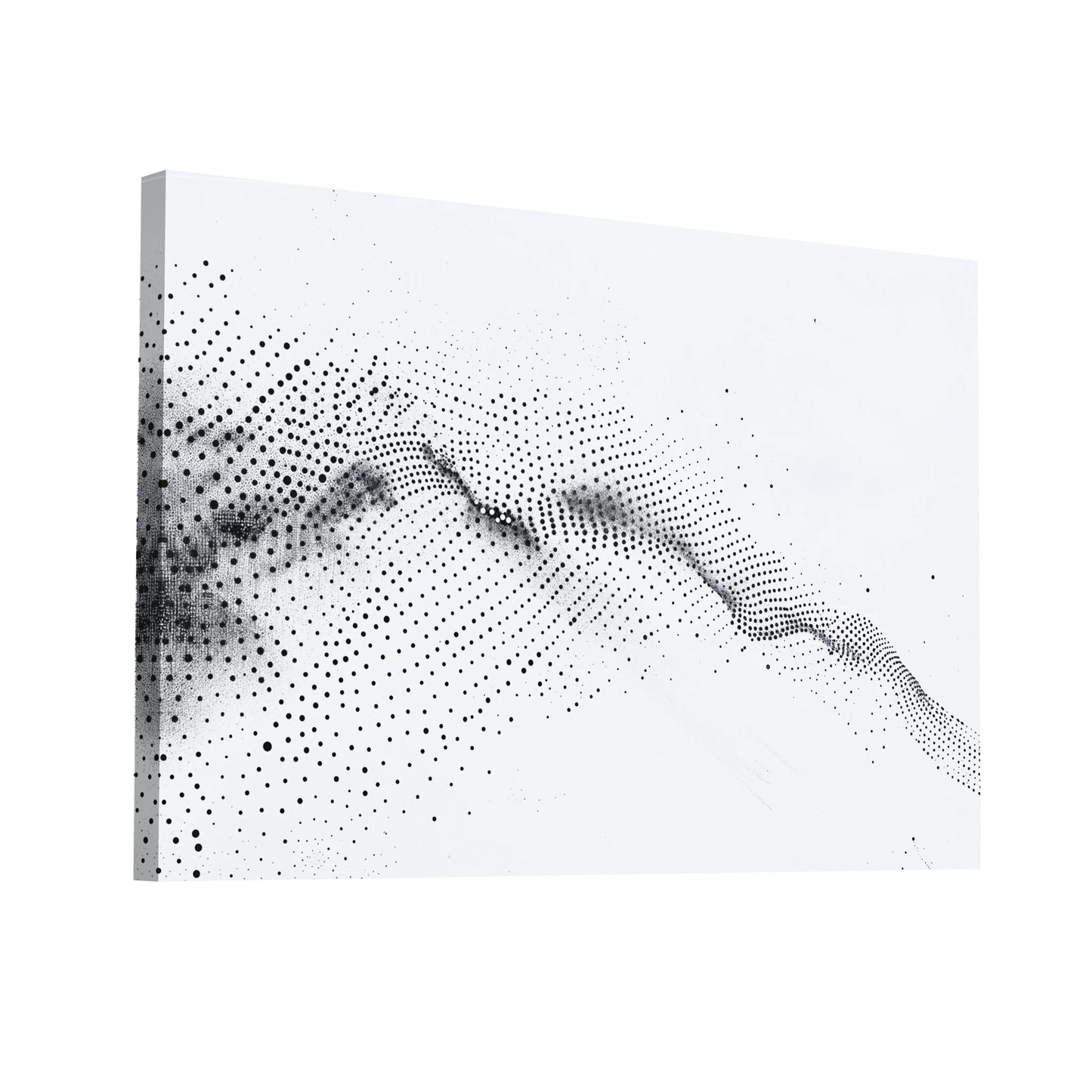 Product Hero 3D WebP Tableau Abstrait Minimaliste - Harmonie en Noir et Blanc - Art Virtuoso