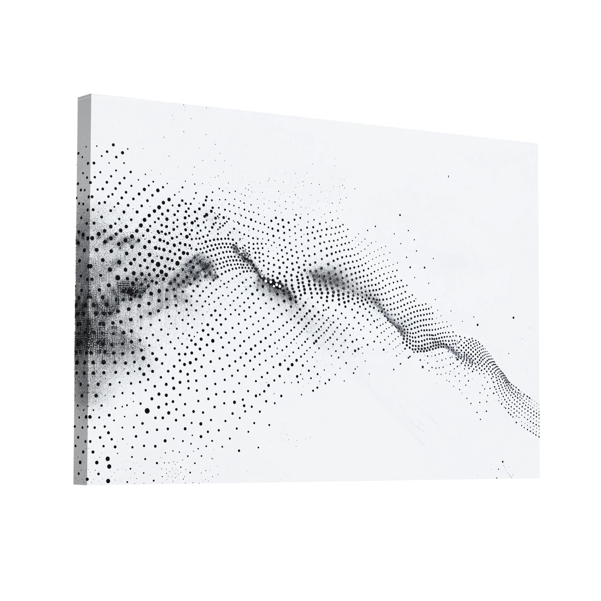 Product Hero 3D WebP Tableau Abstrait Minimaliste - Harmonie en Noir et Blanc - Art Virtuoso