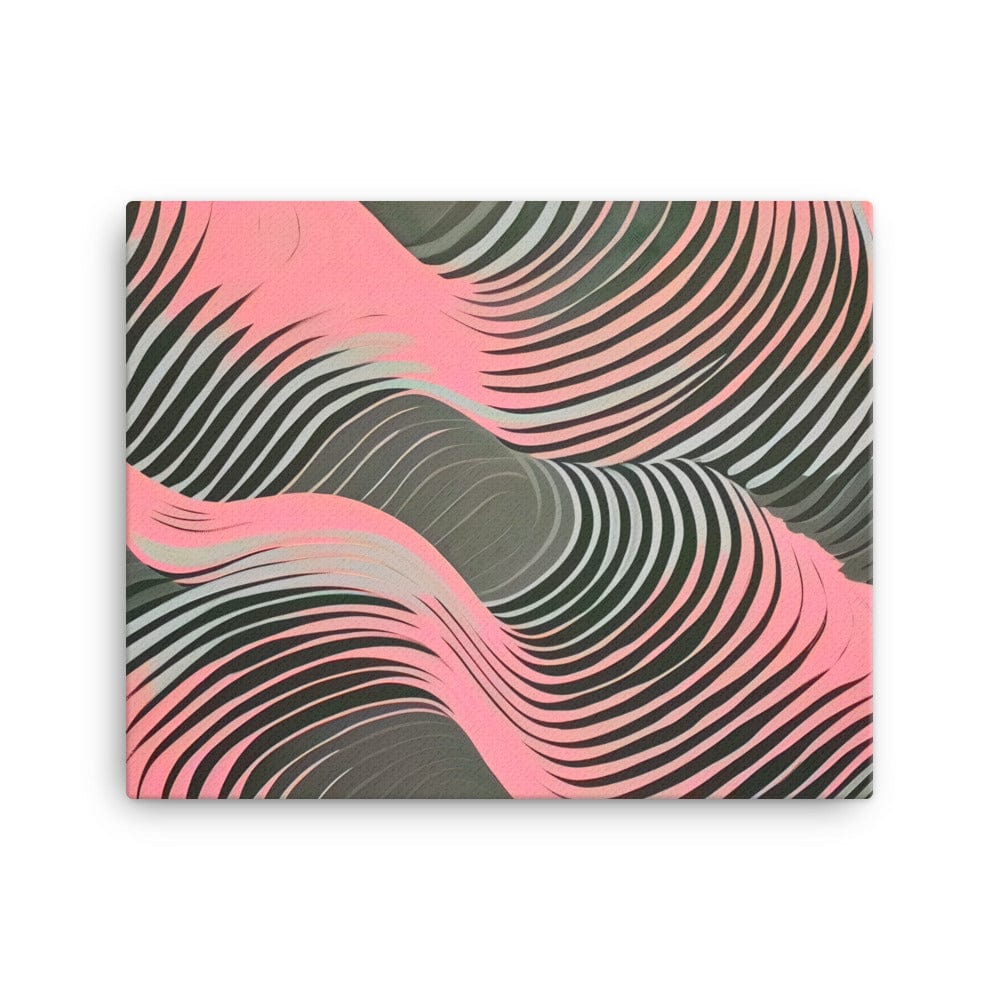 Tableau Abstrait Rose et Gris - Op Art Contemporain  Art Virtuoso M