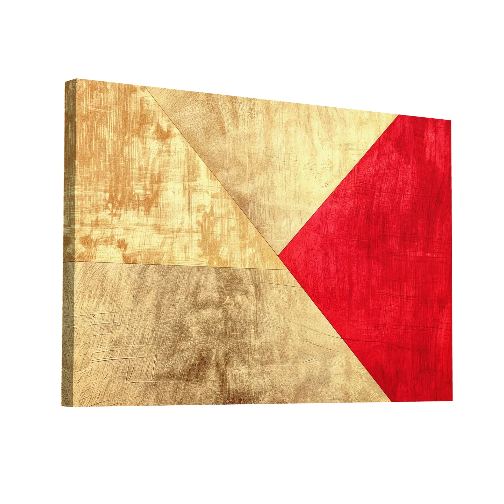 Product Hero 3D WebP Tableau Abstrait Rouge et Or - Art Contemporain - Art Virtuoso