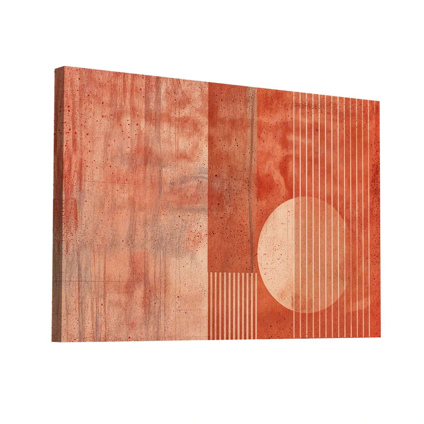 Product Hero 3D WebP Tableau Abstrait Terracotta - Art Virtuoso
