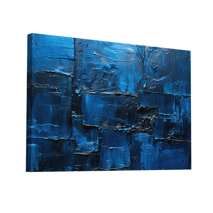 Product Hero 3D WebP Tableau Abstrait aux Tons Bleus - Art Virtuoso
