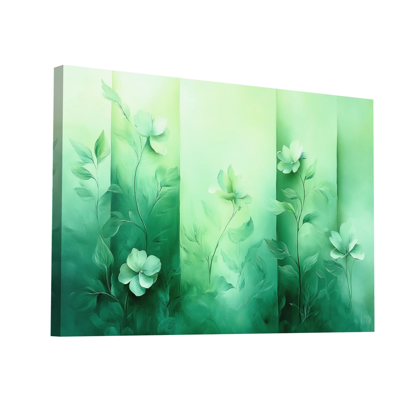 Product Hero 3D WebP Tableau Acrylique Vert - Jardin de Sérénité - Art Virtuoso