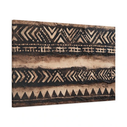 Tableau Africain Bogolan Moderne - toile 3D avec bords imprimés - Art Virtuoso