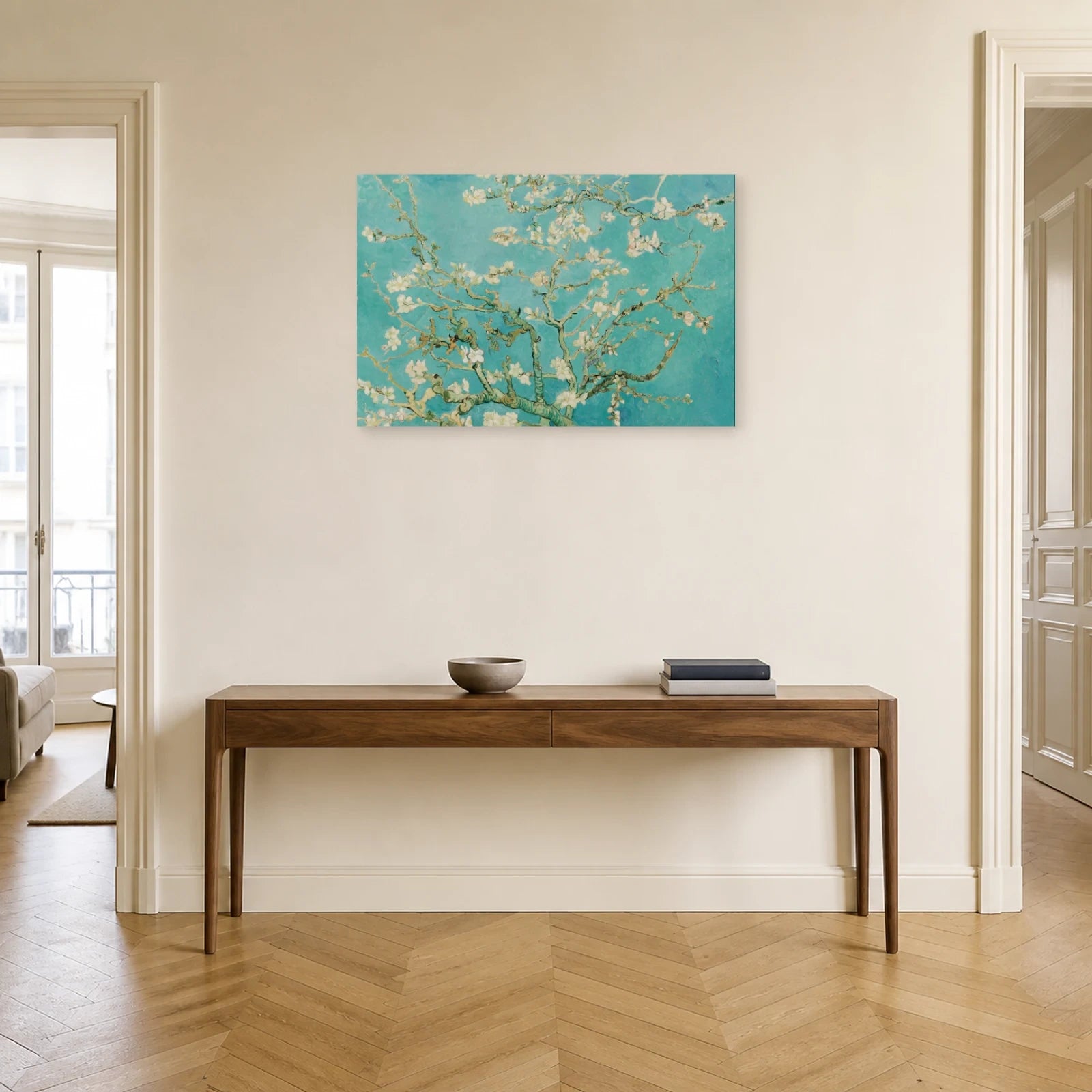 Tableau Amandier en fleurs – Vincent van Gogh dans une entrée ou un couloir - Art Virtuoso