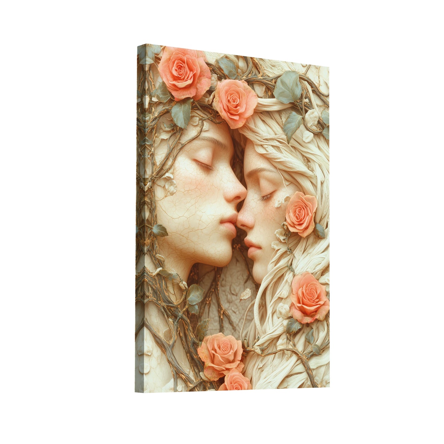 Product Hero 3D WebP Tableau Amoureux - Romance Art Nouveau - Art Virtuoso