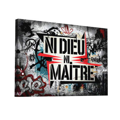 Product Hero 3D WebP Tableau Anarchiste - Ni Dieu Ni Maître - Art Virtuoso