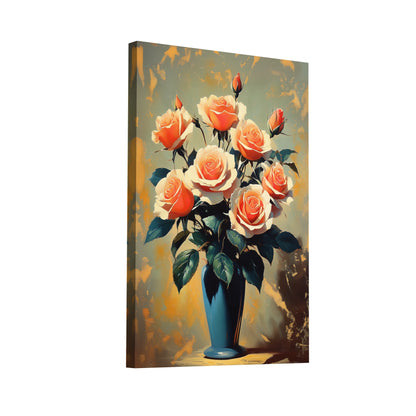 Product Hero 3D WebP Tableau Ancien avec des Roses : Élégance Pastel - Art Virtuoso
