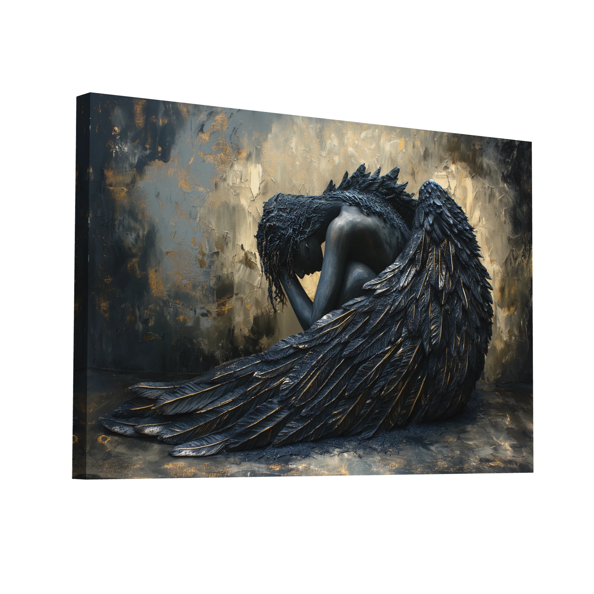 Product Hero 3D WebP Tableau Ange Déchu - Art Virtuoso