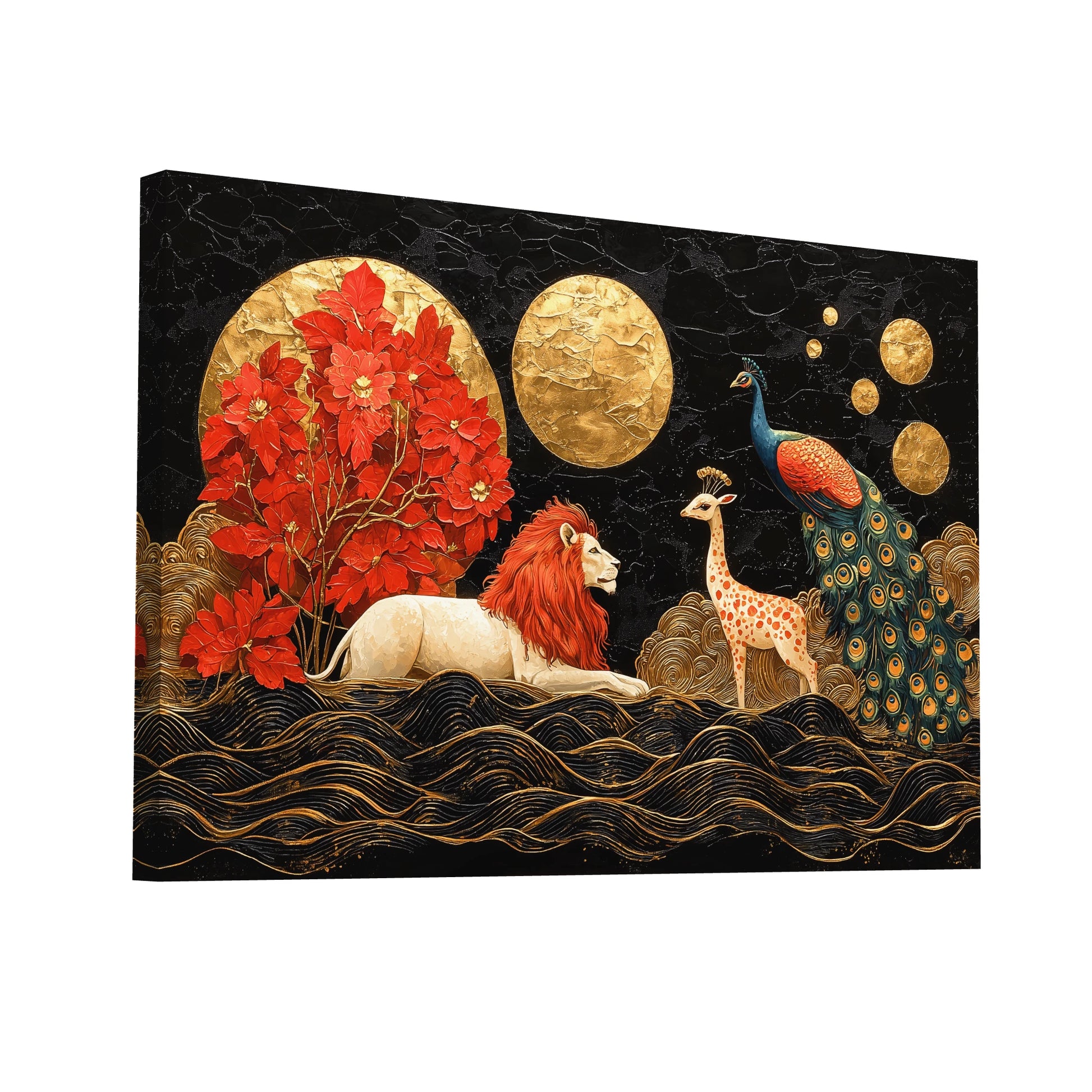 Product Hero 3D WebP Tableau Animalier Art Deco - Art Virtuoso