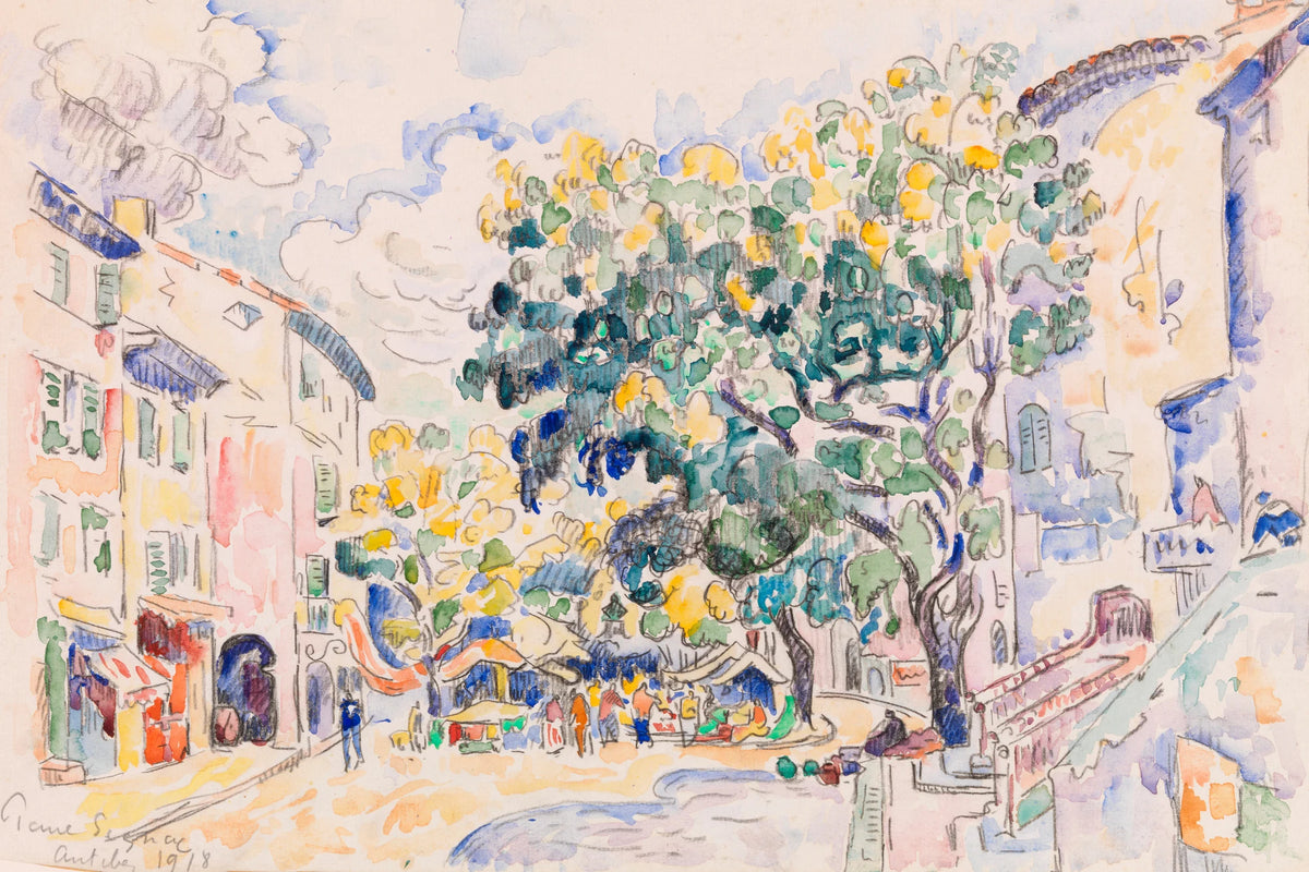 Tableau Antibes (1918) – Paul Signac - impression sur toile, format M