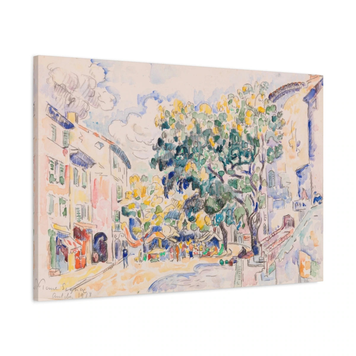 Tableau Antibes (1918) – Paul Signac - toile 3D avec bords imprimés - Art Virtuoso