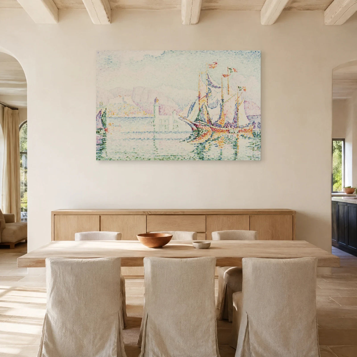 Tableau Antibes, le matin – Paul Signac dans une salle à manger - Art Virtuoso
