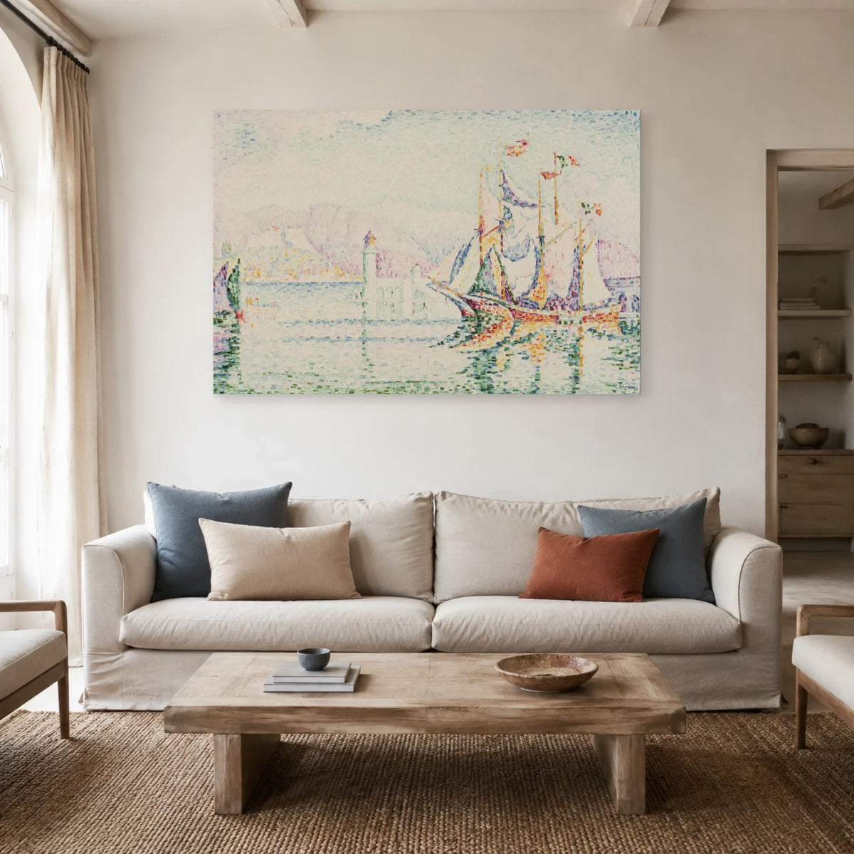 Tableau Antibes, le matin – Paul Signac dans un salon - Art Virtuoso