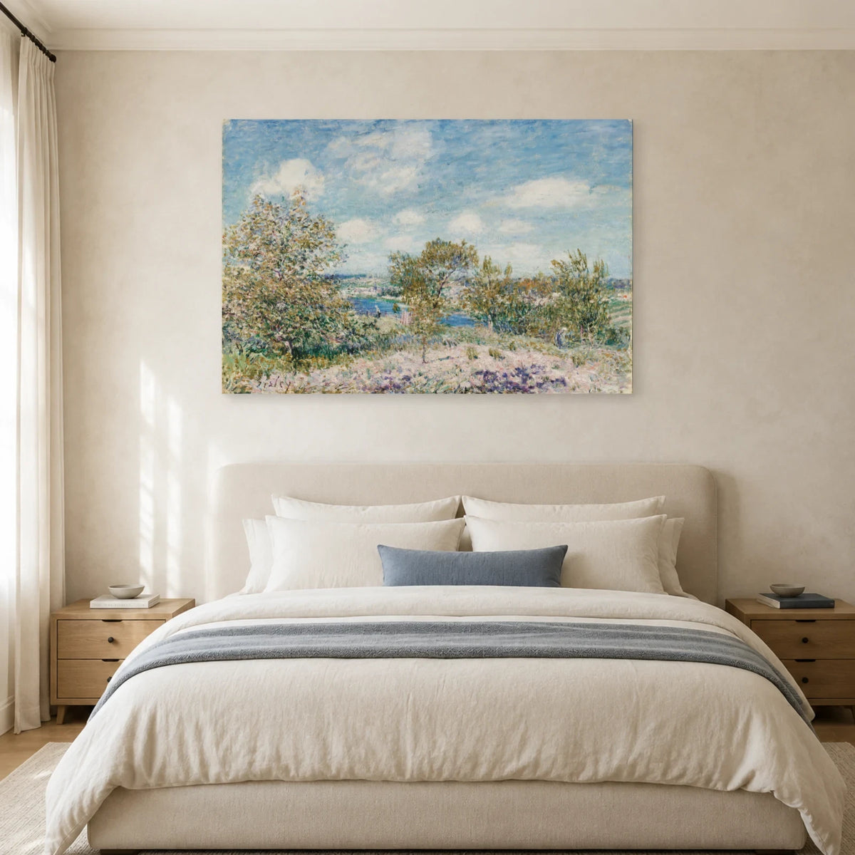 Tableau Après-midi de mai à By – Alfred Sisley dans une chambre - Art Virtuoso