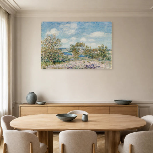 Tableau Après-midi de mai à By – Alfred Sisley dans une salle à manger - Art Virtuoso