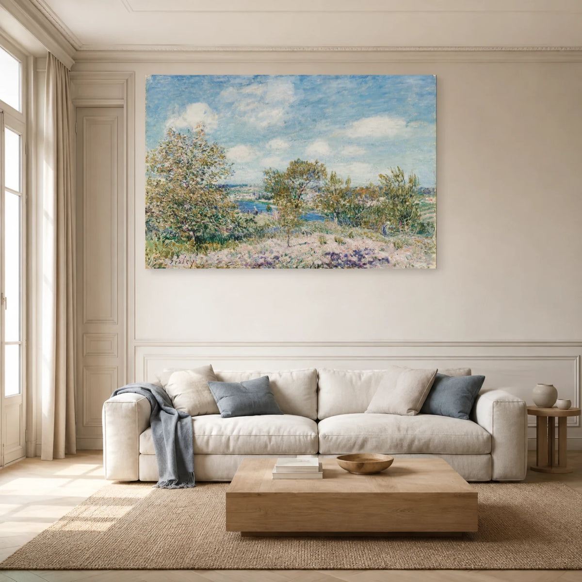 Tableau Après-midi de mai à By – Alfred Sisley dans un salon - Art Virtuoso