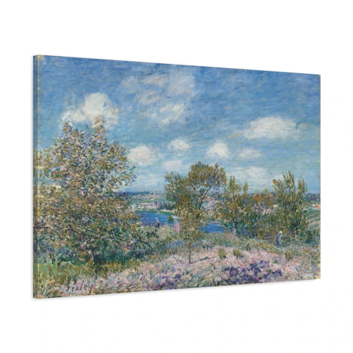 Tableau Après-midi de mai à By – Alfred Sisley - toile 3D avec bords imprimés - Art Virtuoso