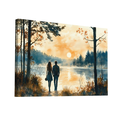 Product Hero 3D WebP Tableau Aquarelle Romantique - Art Virtuoso