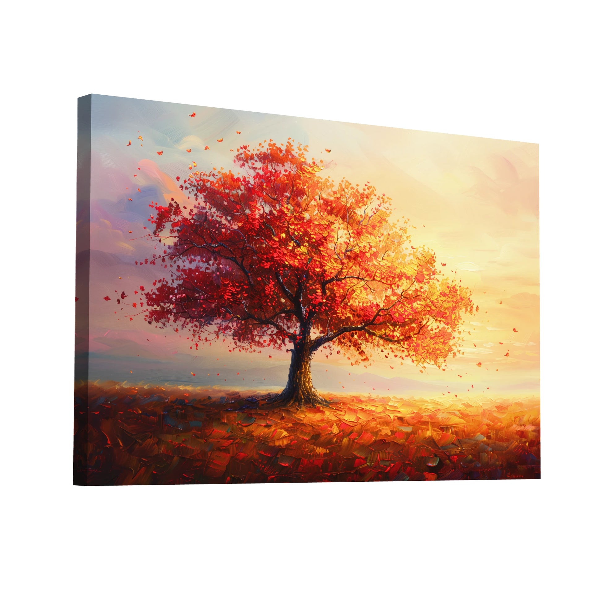Product Hero 3D WebP Tableau Arbre - Automne Rougeoyant - Art Virtuoso