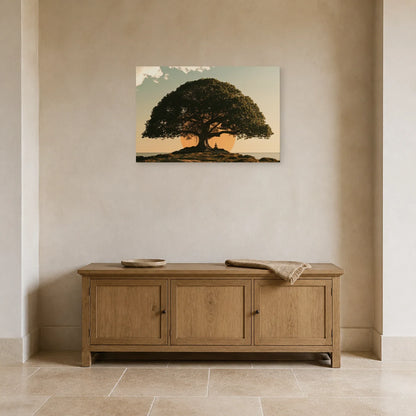 Tableau Arbre Bodhi présenté dans une entrée - Art Virtuoso