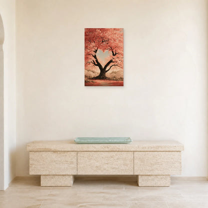 Tableau Arbre de Vie Cœur présenté dans une entrée - Art Virtuoso