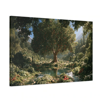 Tableau Arbre de Vie Éden, vue latérale de la toile avec bords imprimés - Art Virtuoso