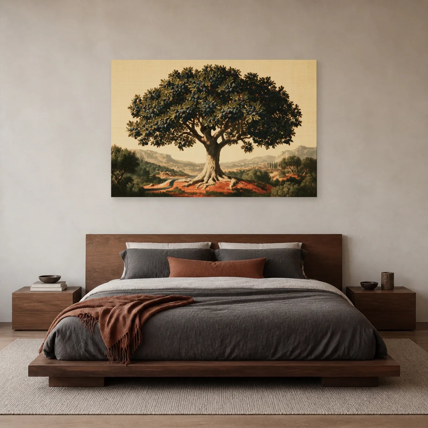 Tableau Arbre de Vie Égyptien présenté dans une chambre - Art Virtuoso