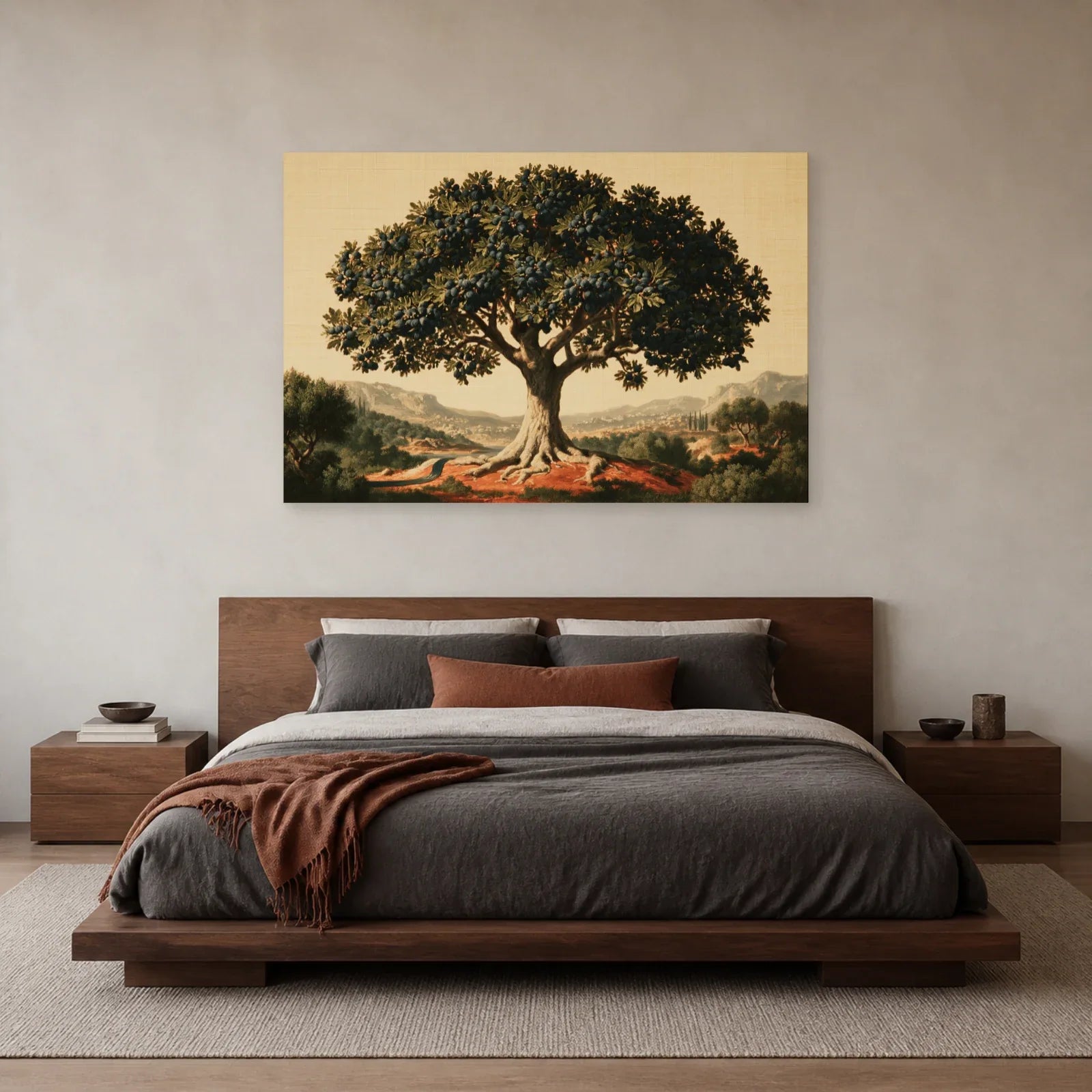 Tableau Arbre de Vie Égyptien présenté dans une chambre - Art Virtuoso