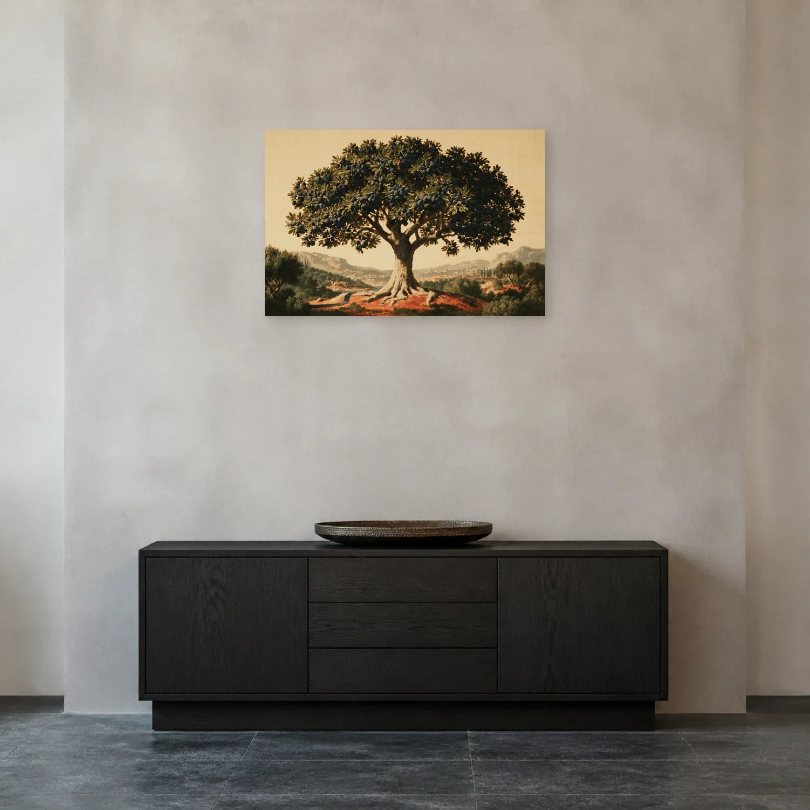 Tableau Arbre de Vie Égyptien présenté dans une entrée - Art Virtuoso