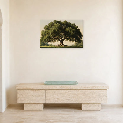 Tableau Arbre de Vie Famille présenté dans une entrée - Art Virtuoso