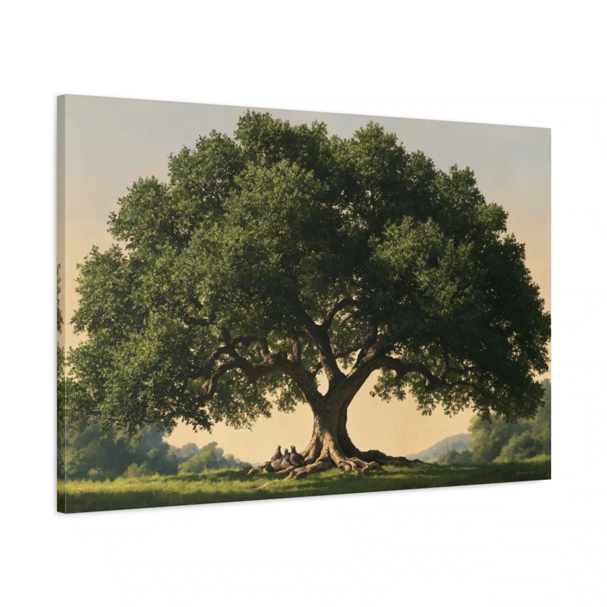Tableau Arbre de Vie Famille, vue latérale de la toile avec bords imprimés - Art Virtuoso
