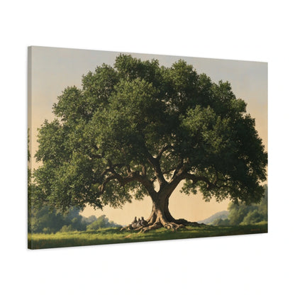 Tableau Arbre de Vie Famille, vue latérale de la toile avec bords imprimés - Art Virtuoso