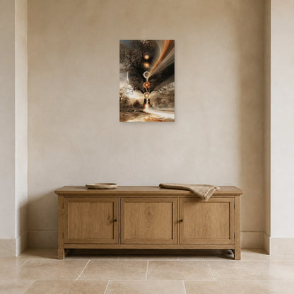 Tableau Arbre de Vie Kabbale présenté dans une entrée - Art Virtuoso