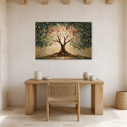Tableau Arbre de Vie Mariage présenté dans un bureau - Art Virtuoso