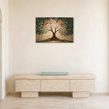 Tableau Arbre de Vie Mariage présenté dans une entrée - Art Virtuoso