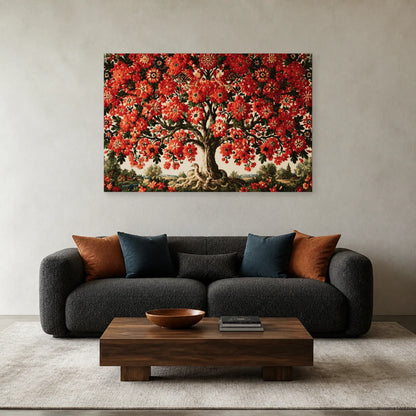Tableau Arbre du Monde Slave présenté dans un salon - Art Virtuoso