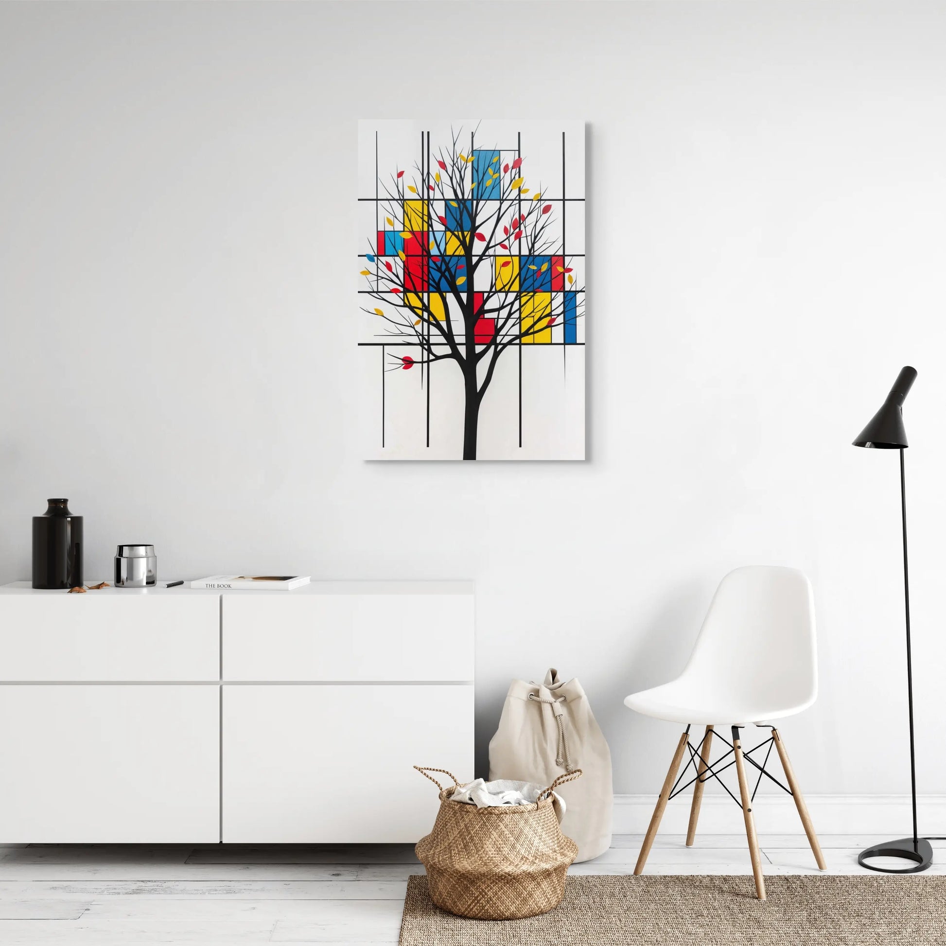 Tableau Arbre Moderne - Style Mondrian  Art Virtuoso   